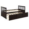 Captain's Bed Twin Daybed with Trundle Bed and Storage Drawers, White