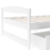 Twin size platform bed, with two drawers