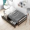 Twin size platform bed, with two drawers