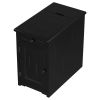 ON-TREND Retro Stylish Nightstand, Two-tone Classic Vintage Livingroom End Table Side Table with USB Ports and One Multifunctional Drawer with cup hol