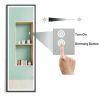 LED Full Length Mirror Wall Mounted Lighted Floor Mirror Dressing Mirror Make Up Mirror Bathroom/Bedroom/Living Room/Dining Room/Entry Dimmer Touch Sw