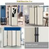 4-Panel Room Divider Folding Privacy Screen with Adjustable Foot Pads