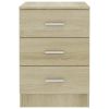 Bedside Cabinets 2 pcs Sonoma Oak 15"x13.8"x22" Chipboard