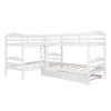 Twin L-Shaped Bunk bed with Trundle