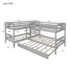 Twin L-Shaped Bunk bed with Trundle