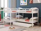 Twin L-Shaped Bunk bed with Trundle