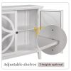 Accent Storage Cabinet Wooden Cabinet with Decorative transparent Door, Modern Sideboard for Entryway, Living Room, Bedroom