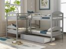 Twin L-Shaped Bunk bed with Trundle