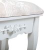 Four-drawing heart-shaped mirror dressing table-white XH