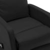 Stand-up Recliner Black Faux Leather