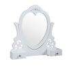 Four-drawing heart-shaped mirror dressing table-white XH