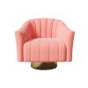 Arc velvet pink green white swivel chair armchair living room and bedroom