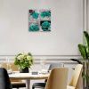 Teal Wall Decor Rose Canvas Wall Art for Bedroom Living Room Home Decor