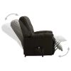 Stand-up Recliner Dark Brown Fabric