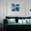 Blue Rose Canvas Wall Art Flower Canvas Prints for Bedroom Living Room Bathroom Decor 4 Pieces