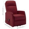 Stand-up Recliner Wine Red Faux Leather