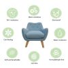 Microfibres fabric upholstered child accent armchair with wooden legs Princess Private Small Bedroom Exclusive  kids sofa