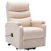 Stand-up Recliner Cream Fabric