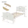 Twin Size Wood Platform Bed with Headboard,Footboard and Wood Slat Support