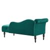 60.6" Velvet Chaise Lounge with Nailhead Trimmed and Buttons Tufted,Tufted Long Lounger with Solid Wood Legs and1 Pillow