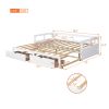 Wooden Daybed with Trundle Bed and Two Storage Drawers , Extendable Bed Daybed,Sofa Bed for Bedroom Living Room