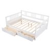 Full Size Daybed Wood Bed with Two Drawers