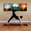 Modern Canvas Painting A People Do Yoga or Exercise for Workout Wall Art Sport Picture Printed Canvas Giclee Artwork on Gym, Bedroom or Studio, Home W