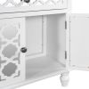 29.5'' Accent Storage Cabinet Wooden Cabinet with Decorative Mirror Door, Modern Sideboard for Entryway, Living Room