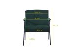 Cloth leisure, black metal frame recliner, for living room and bedroom, green