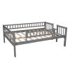 Triple Bed with Built-in Ladder and Slide , Triple Bunk Bed with Guardrails