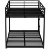 Full over Full Metal Bunk Bed, Low Bunk Bed with Ladder