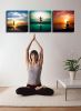 Modern Canvas Painting A People Do Yoga or Exercise for Workout Wall Art Sport Picture Printed Canvas Giclee Artwork on Gym, Bedroom or Studio, Home W