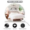 Round Hollywood Desktop Mirror, Makeup Mirror with Frame with12 Bulbs-White Square Base For bathroom or powder room,Vanity Mirror with 12 LED Lights,