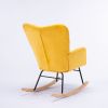 Modern Velvet Tufted Upholstered Rocking Chair Padded Seat for Living Room Bedroom