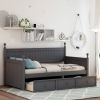 Wood Daybed with Three Drawers ,Twin Size Daybed,No Box Spring Needed