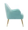 Modern Soft Velvet Material Dark Green Ergonomics Accent Chair Living Room Chair Bedroom Chair Home Chair With Gold Legs And Adjustable Legs For Indoo