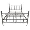 Full Size Bed Frame with Classic Headboard Metal Bed Frame Under Bed Storage Mattress Foundation No Box Spring Needed, Black