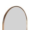 Full Length Wall Mirror - 65' x 22' Arched Free Standing Body Mirror with Clothes Rod, Black Metal Framed Large Floor Mirror for Bedroom, Modern Big W