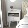 Bedroom Living Room Solid Wood Legs Modern Nightstand