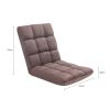 42-position adjustable backrest floor sofa chair, lounge chair with upholstered backrest, folding lazy chair for meditation, reading, watching, video