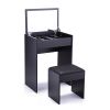 Makeup Table with Mirror, Storage and Stool, Lady's Dressing up Station