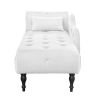 60.6" Velvet Chaise Lounge with Nailhead Trimmed and Buttons Tufted,Tufted Long Lounger with Solid Wood Legs and1 Pillow