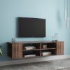 Wall Mounted Media Console,Floating TV Stand Component Shelf with Height Adjustable