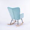 Modern Velvet Tufted Upholstered Rocking Chair Padded Seat for Living Room Bedroom