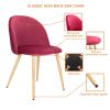 Living Room Chairs Velvet Chairs Side Chairs Modern Style Upholstered Armchairs for Leisure, Restaurant, Makeup, Set of 2