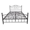 Full Size Metal bed frame , Solid Sturdy Steel Slat Support, No Box Spring Needed and Easy Assembly,Black