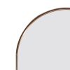 Full Length Wall Mirror - 65' x 22' Arched Free Standing Body Mirror with Clothes Rod, Black Metal Framed Large Floor Mirror for Bedroom, Modern Big W