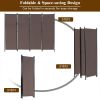 4-Panel Room Divider Folding Privacy Screen with Adjustable Foot Pads