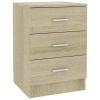 Bedside Cabinets 2 pcs Sonoma Oak 15"x13.8"x22" Chipboard