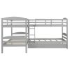 Twin L-Shaped Bunk bed with Trundle